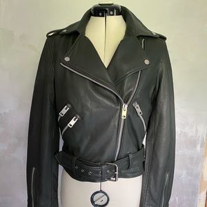 Walter Baker Biker Jacket - Olive - NWT - Small